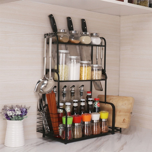 30cm Multi-function Kitchen Three Layers Seasoning Storage Rack