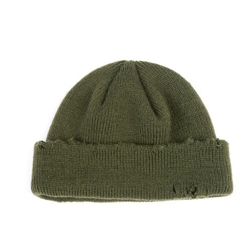 Ripped Beggar Knitted Hat Punk Autumn and Winter Woolen Cap