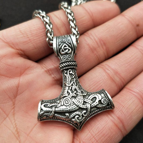 Mjolnir Pendant Viking Protective Talisman Hammer Necklace