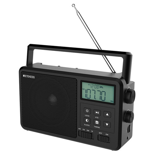 Retekess TR638 LCD Digital Display Full-Band Bluetooth FM Radio Support External Antenna