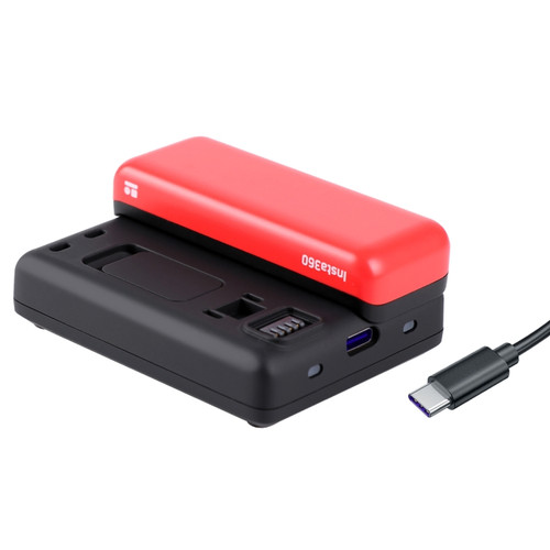R-R-LF8-CINOR8CA For Insta360 ONE R 4K Panoramic Camera Batteries Charger Fast Charging Dual Charging Interface Charging Base