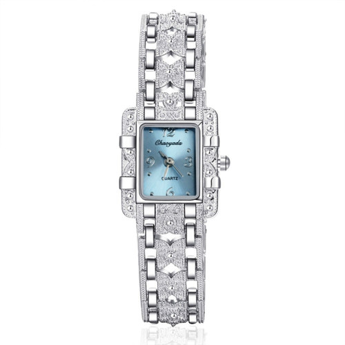 Square Dial Stainless Steel Strap Quartz Watch