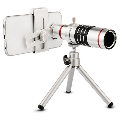 Bolanke Outdoor Telescope Mobile Phone Accessories Shooting Telephoto Lens with Universal Metal Clip