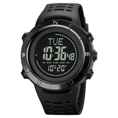 Shimei 2096 Multifunctional Men 50M Waterproof Compass Noctilucent Digital Wrist Watch