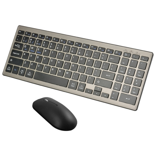 168 2.4Ghz + Bluetooth  Dual Mode Wireless Keyboard + Mouse Kit, Compatible with iSO & Android & Windows