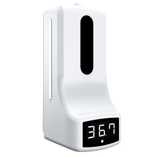 K9 Handsfree Non-contact Body Light-sensitive Distance Sensor Thermometer + 1000ml Automatic Non-contact Liquid Soap Dispenser