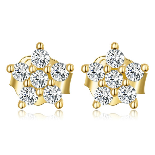 S925 Sterling Silver Mini Flower Ear Stud Women Earrings