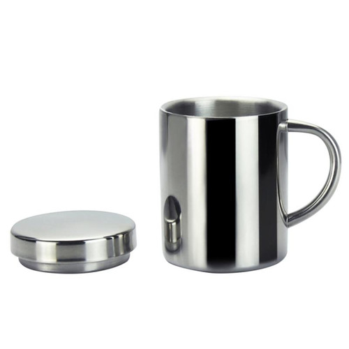 304 Stainless Steel Double Insulation Coffee Drink Milk Water Mugs Durable Drinking Cup with Lid