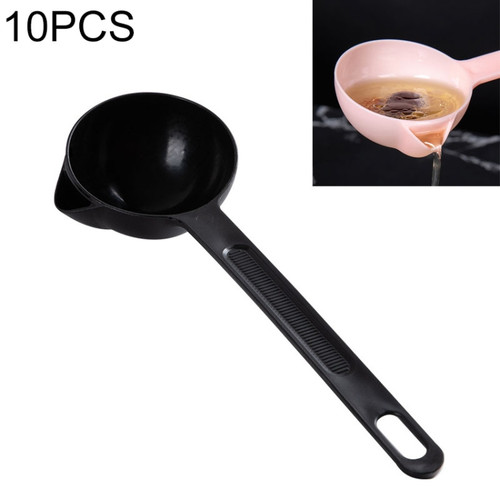 10 PCS Kitchen Household Oil Filter Spoon Oil Soup Separation Filter Crumb Filter Spoon Random Color Delivery