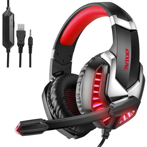 J30 PC Computer E-sports Gaming Lighting Wired Headset with Microphone