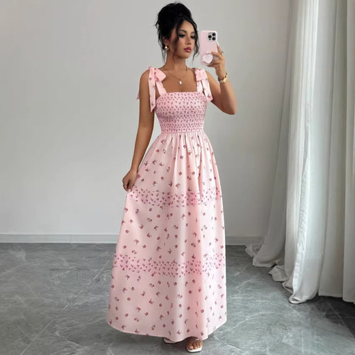 Sexy tie-strap Waist-cinching Split Dress