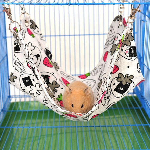 Pet Canvas Hammock Nice And Warm Cat Hammock Hamster Mat Nest Pet Bed,Medium,Size:33*30cm,Random Color Delivery