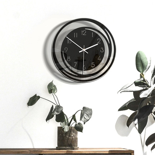 TM009 Home Living Room Decoration Acrylic Wall Clock Transparent Silent Clock