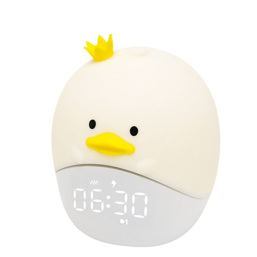 Cartoon Animal LED Smart Alarm Clock Bedside Mini Sleeping Lamp