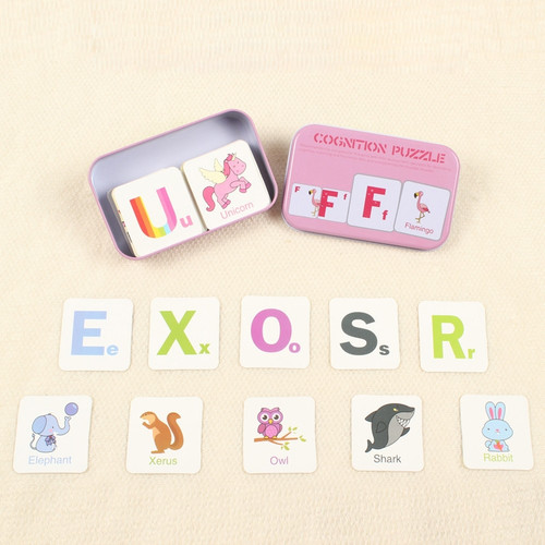 Graph Match Game Early Educational Montessori Toys Puzzle Card Cartoon Vehicle Animal Fruit Pair Matching Game