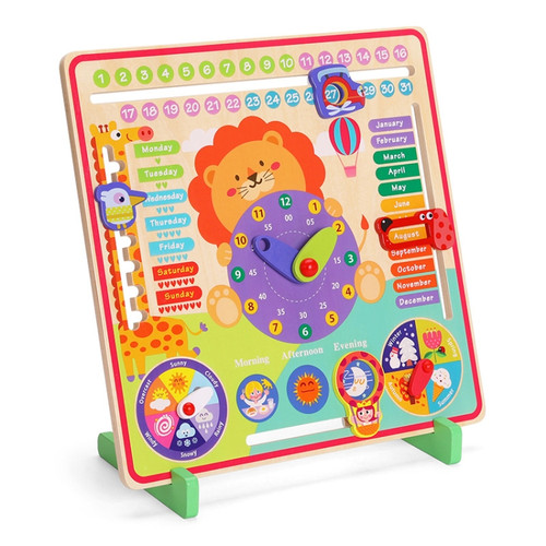 7 In 1 Kids Calendar & Teaching Clock Educational Toys