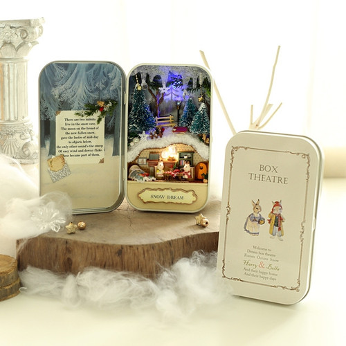 DIY Box Theater Nostalgic Theme Miniature Scene Wooden Puzzle Toy Doll House