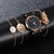 Ladies Magnet Buckle Watch Casual Flower Dial Watch Alloy Mesh Quartz Watch