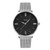 YAZOLE 530 Simple Roman Numeral Dial Couple Watch Mesh Strap Watch