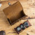 CONTACTS FAMILY CF1117  Retro Crazy Horse Texture Leather Watch Box Round Buckle Storage Box,Capacity: Can Hold 3 Watches
