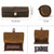 CONTACTS FAMILY CF1117  Retro Crazy Horse Texture Leather Watch Box Round Buckle Storage Box,Capacity: Can Hold 3 Watches