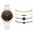LVPAI XR3795 Ladies PU Strap Alloy Quartz Watch + Bracelet Set