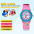JNEW A369-86306 Children Time Cognition Waterproof Cartoon Ribbon Quartz Watch