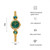BS Bee Sister FA1649 Retro Malachite Small Green Watch Temperament Ladies Watch