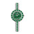 BS Bee Sister FA1698 Ladies Simple Temperament Retro Malachite Texture Small Green Watch