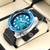 FOXBOX FB0025 Alloy Calendar Watch Luminous Waterproof Rotatable Quartz Watch
