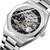 FORSINING F980 Luminous Three Eye Six Shot Weekly Steel Belt Men Fully Automatic Mechanical Watch