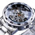 Winner Leisure Skeleton Diamond Luminous Pointer Watch Men Manual Mechanical Watch