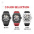 BAOGELA 224143 Barrel-shaped Hollow Surface Silicone Luminous Sports Men Watch