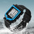 SANDA 388 Fashionable Square Outdoor Sports Leisure Watch Men's And Women's Multi-Functional Waterproof Luminous Electronic Watch