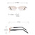 Men Anti Fatigue & Blue-ray Rimless Rhinestone Trimmed Presbyopic Glasses, +1.00D