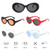 3 PCS Vintage Color Lens UV400 Sunglasses for Women Men, Random Color