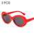 3 PCS Vintage Color Lens UV400 Sunglasses for Women Men, Random Color