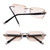 Men Anti Fatigue & Blue-ray Rimless Rhinestone Trimmed Presbyopic Glasses, +1.50D
