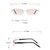 Men Anti Fatigue & Blue-ray Rimless Rhinestone Trimmed Presbyopic Glasses, +2.00D