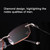 Men Anti Fatigue & Blue-ray Rimless Rhinestone Trimmed Presbyopic Glasses, +3.00D