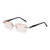 Men Anti Fatigue & Blue-ray Rimless Rhinestone Trimmed Presbyopic Glasses, +3.00D