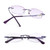 Women Rimless Rhinestone Trimmed Purple Presbyopic Glasses, +4.00D
