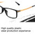 Black Frame Spring Hinge Anti Fatigue & Blue-ray Presbyopic Glasses, +3.50D