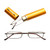 Reading Glasses Metal Spring Foot Portable Presbyopic Glasses with Tube Case