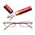 Reading Glasses Metal Spring Foot Portable Presbyopic Glasses with Tube Case