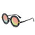 Women Vintage Round Frame Gradient Shades Sun Glasses