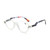 Diamond Studded Cat Eye Presbyopic Glasses Half-frame Fish-filament Glasses Unisex, Degree: