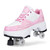 DF08 Dual-Purpose Walking Shoes Four-Wheel Shrinkable Brake Roller Skates