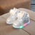 Cartoon Children Shoes Colorful Diamonds With LED Light Light-Up Baby Footwear