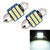 2 PCS 31mm DC12V / 1W / 6000K / 65LM 21LEDs SMD-3014 Car License Plate Light / Dome Light, with Decoder